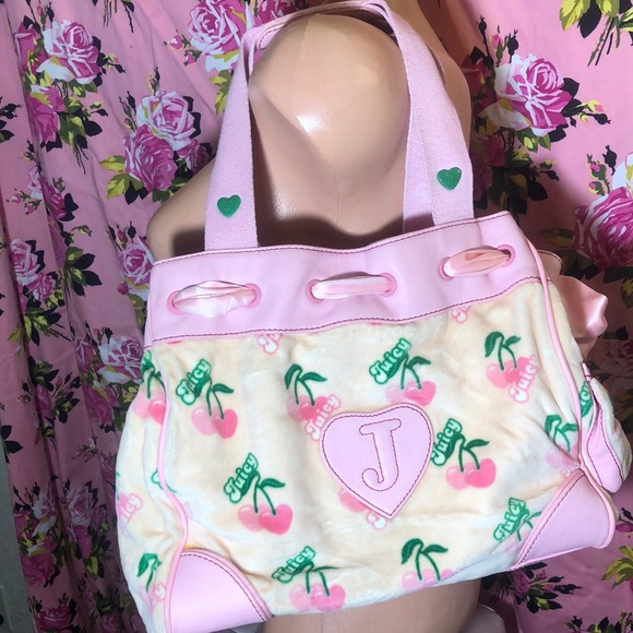 Juicy couture daydreamer purse velvet bow cherry - Picture 1 of 8